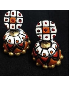 Handpainted Terracotta Jewellery – Ear rings Handpainted Terracotta Jewellery – Ear rings
